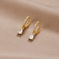 Crystal Gold Earrings