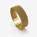 Woven Adjustable Gold Plated Bracelet