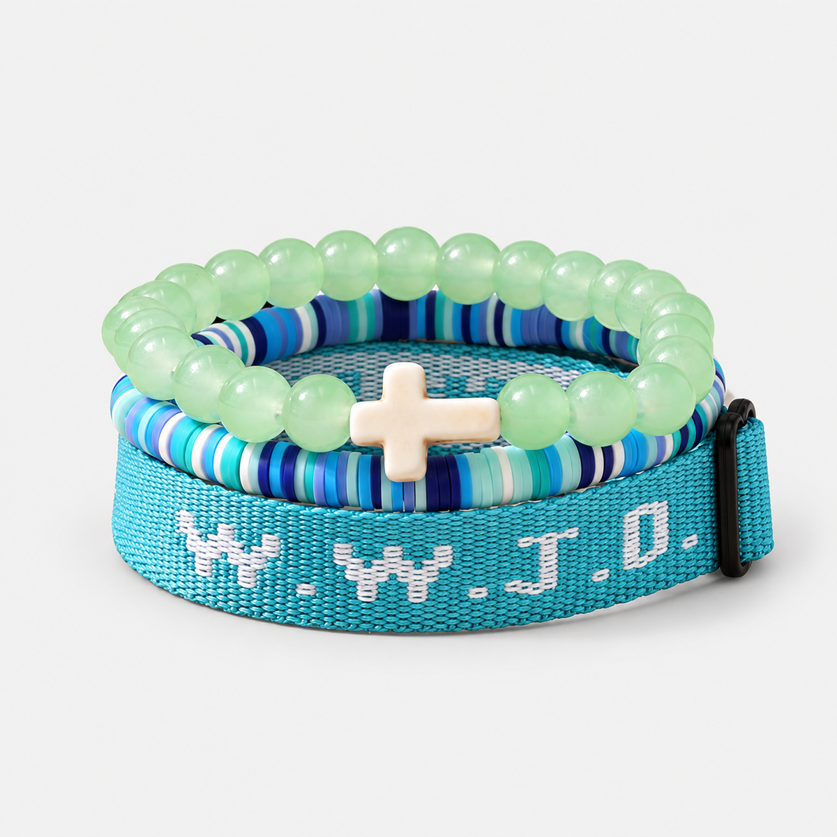 WWJD Collection of 3 Bracelet Stack