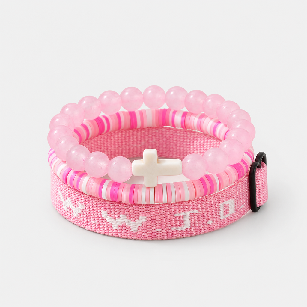 WWJD Collection of 3 Bracelet Stack